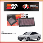 LỌC GIÓ K&N HYUNDAI ACCENT 1.4L & 1.5L 2018~