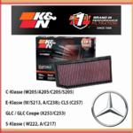 LỌC GIÓ K&N MERCEDES-BENZ 33-3142